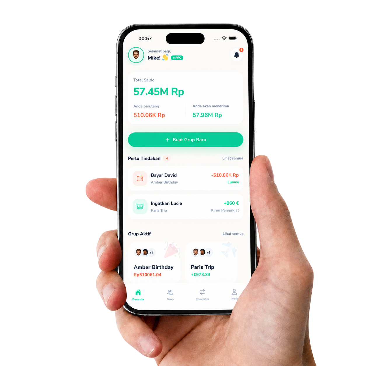Modern iPhone held in hand