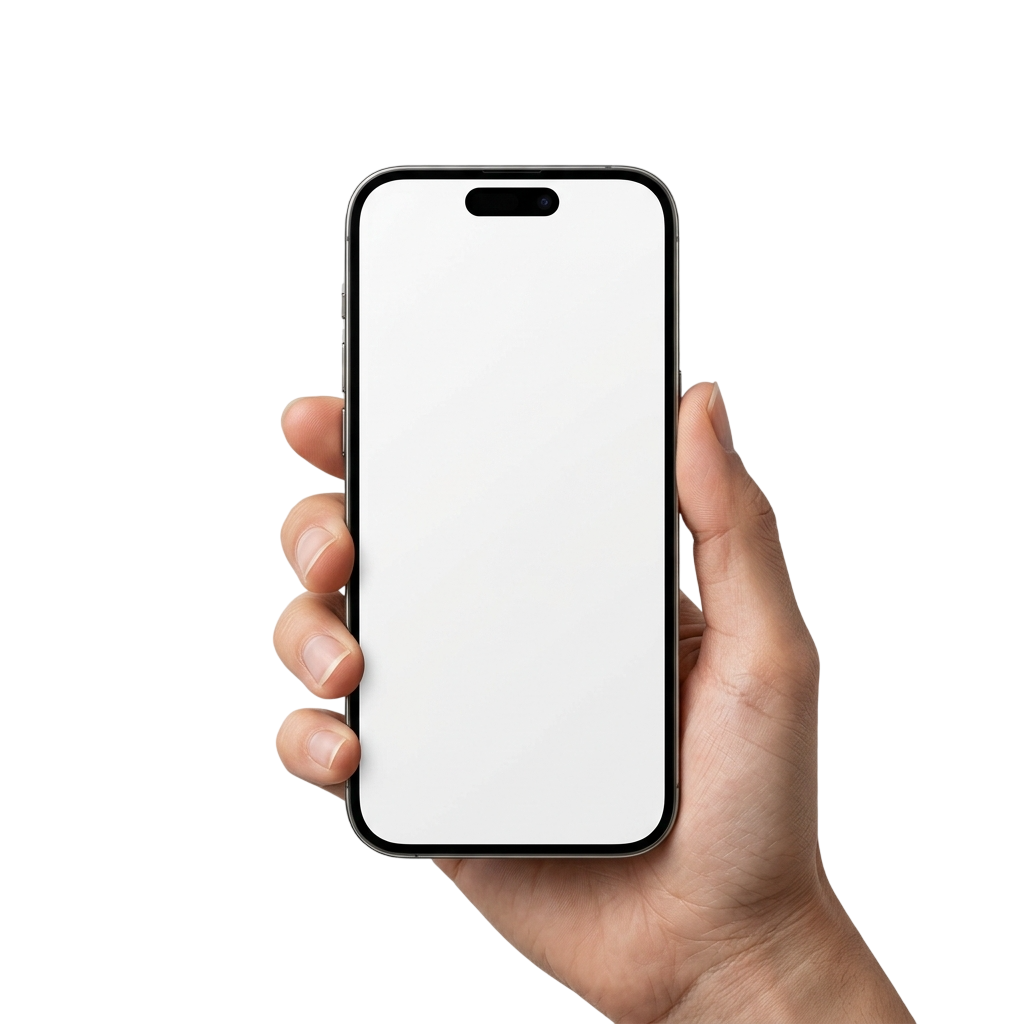 Modern iPhone held in hand