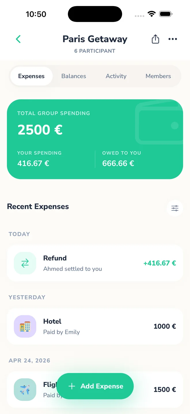 Group expenses